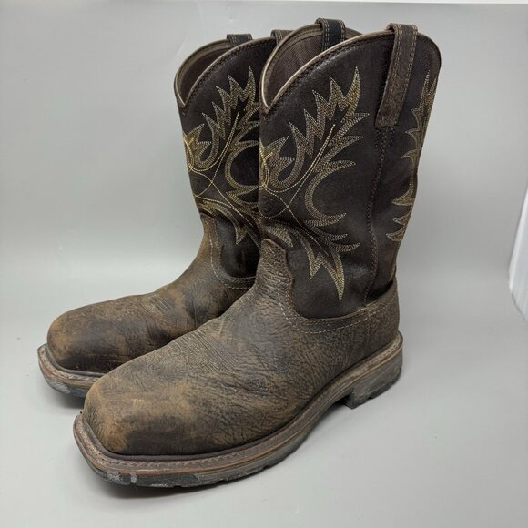 Ariat Work Steel Toe Waterproof ASTM F2413-18 M/I/C EH Cowboy Boots Sz 11.5D